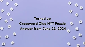 Turned up NYT Crossword Clue Puzzle Answer from June 21, 2024