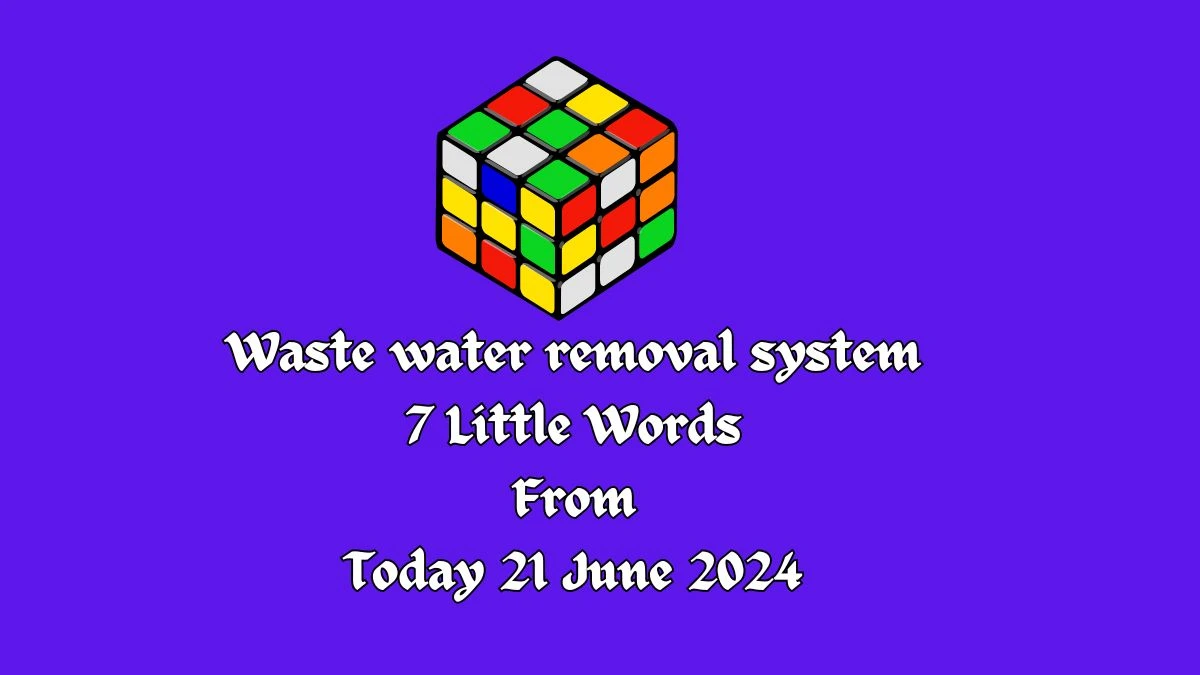 Waste water removal system 7 Little Words Puzzle Answer from June 21, 2024