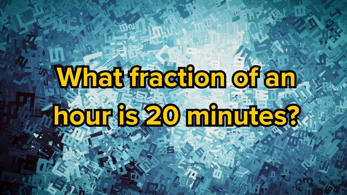What fraction of an hour is 20 minutes?