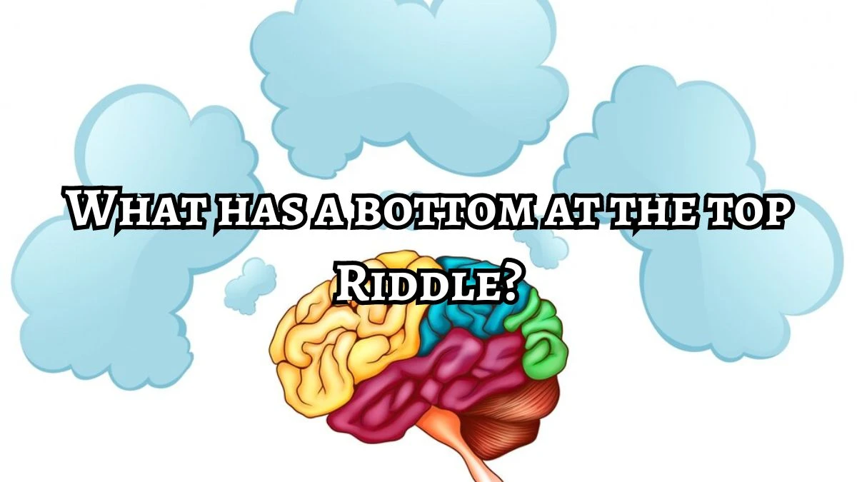 What has a bottom at the top Riddle Answer Upgraded