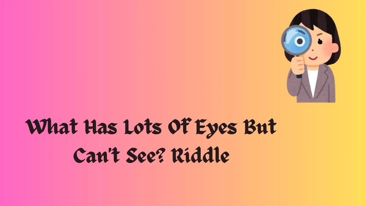 What Has Lots Of Eyes But Can't See? Riddle