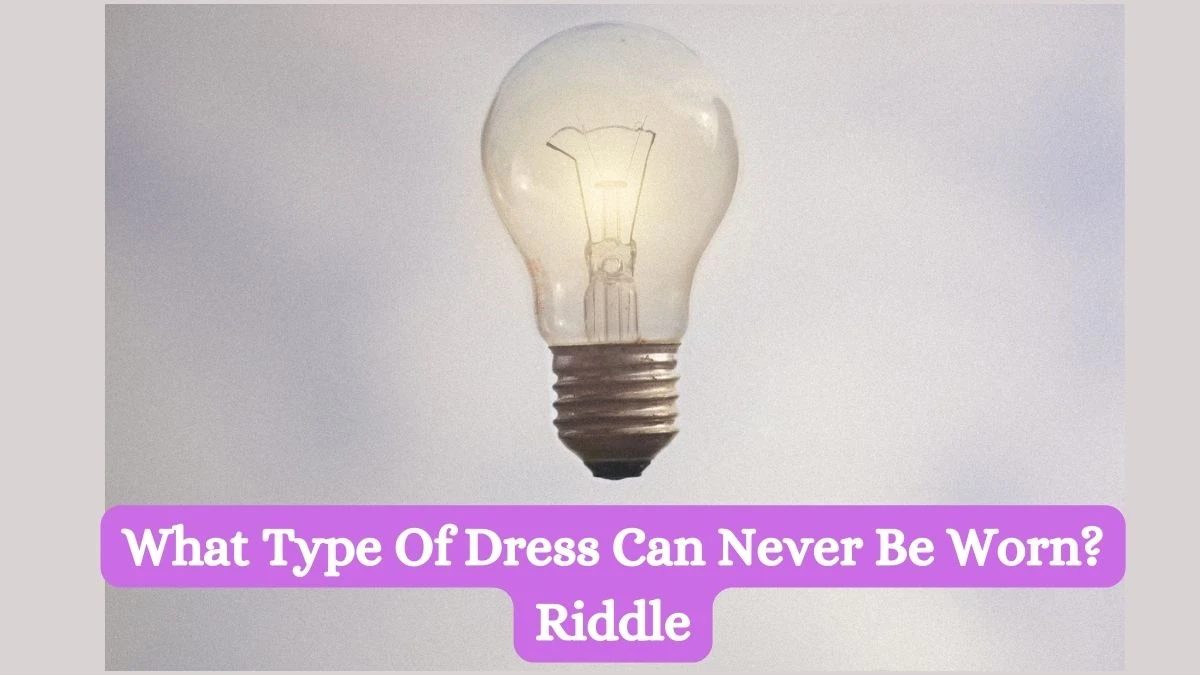 What Type Of Dress Can Never Be Worn? Riddle
