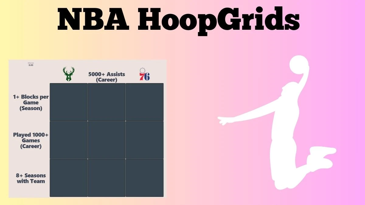 Which Player Who has Played 1000+ Games (Career) and 5000+ Assists (Career)? NBA HoopGrids Answers for June 06 2024