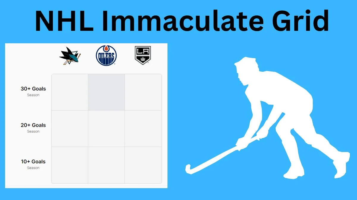Which player who has played for 30+ Goals Season and San Jose Sharks? NHL Immaculate Grid Answers for June 29 2024