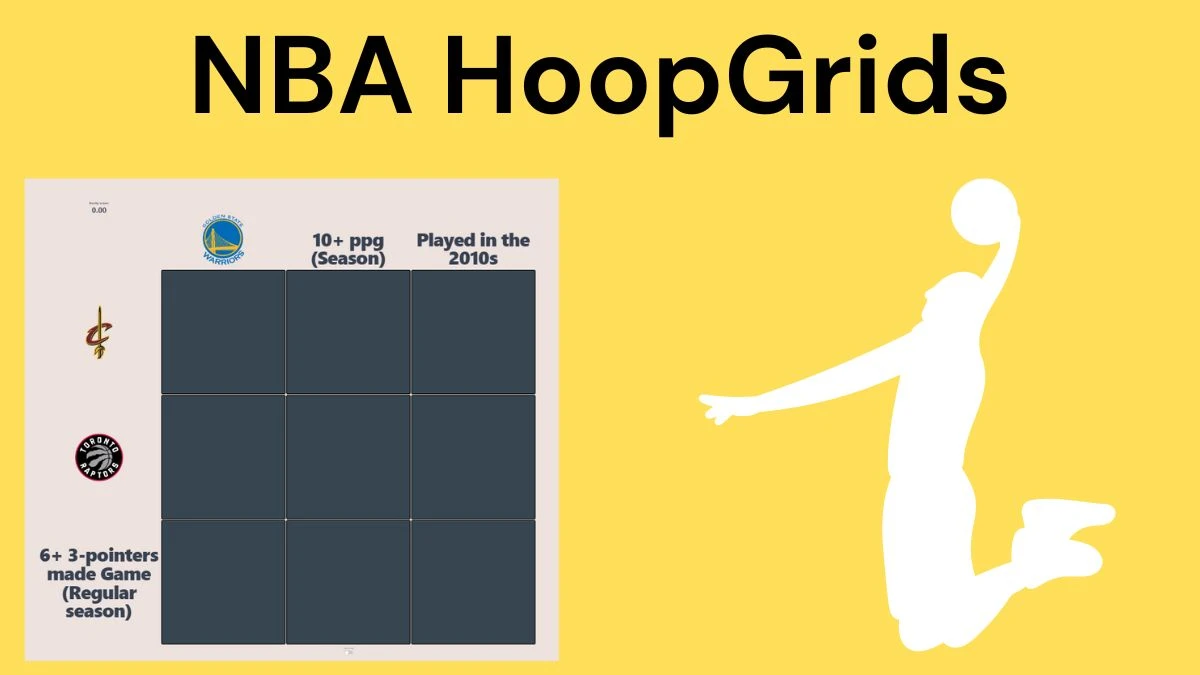 Which player who has played for both the Toronto Raptors and Golden State Warriors? NBA HoopGrids Answers for June 21 2024