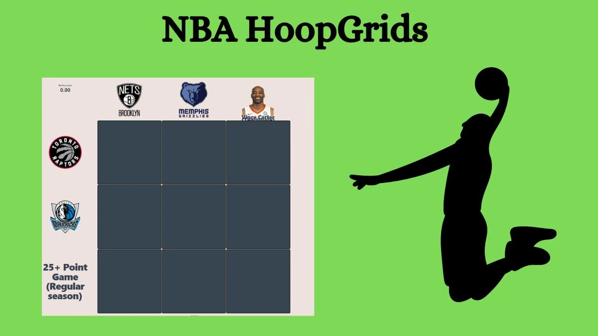 Which player who has played in the Toronto Raptors and Brooklyn Nets in Their Careers? NBA HoopGrids Answers for June 01 2024