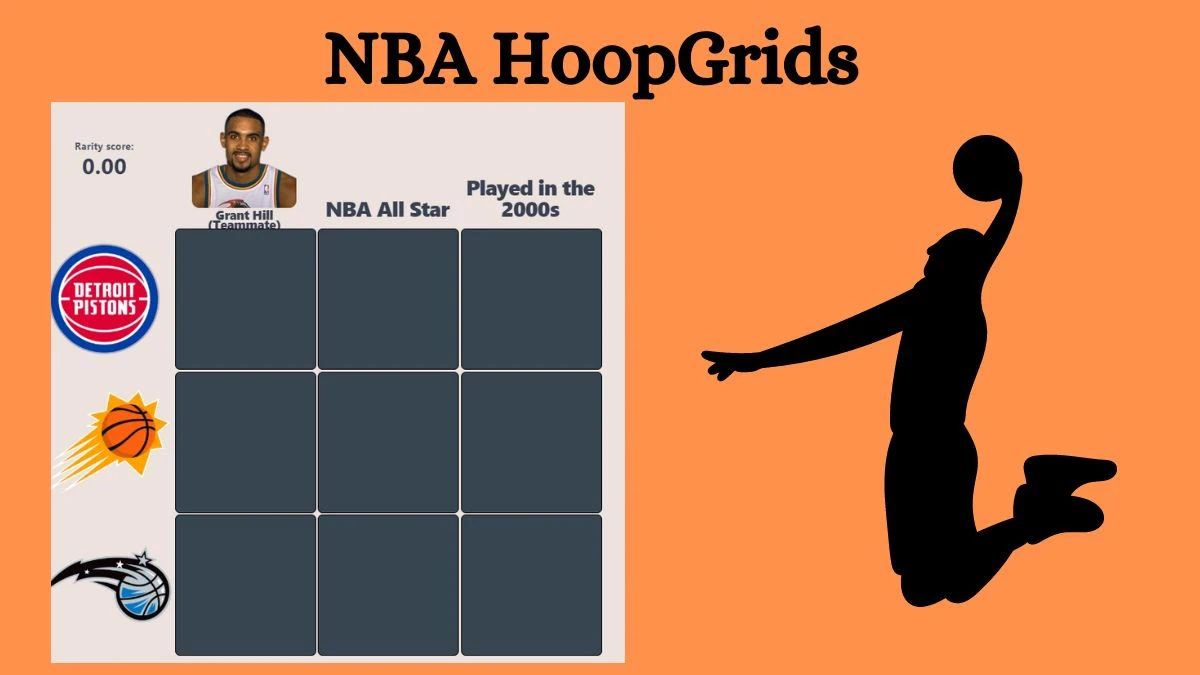 Which player who has played in the Detroit Pistons and Grant Hill in Their Careers? NBA HoopGrids Answers for June 03 2024