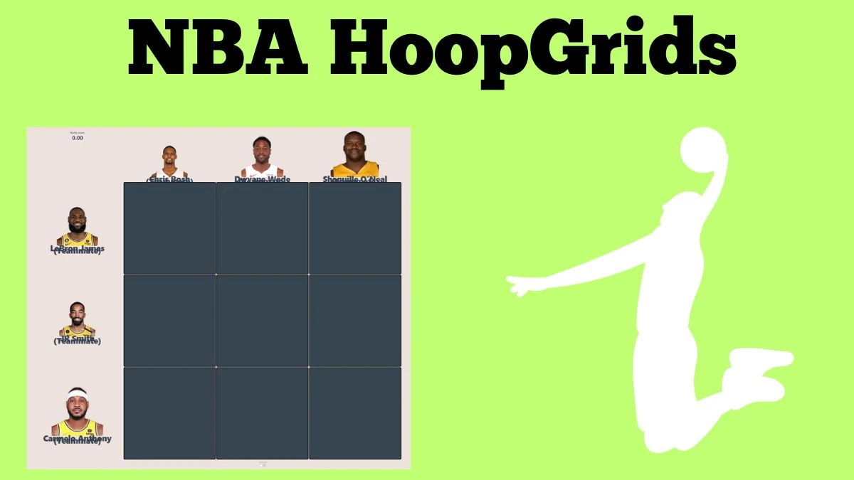 Which player who played with Carmelo Anthony and also played for the Dwyane Wade? NBA HoopGrids Answers for June 08 2024