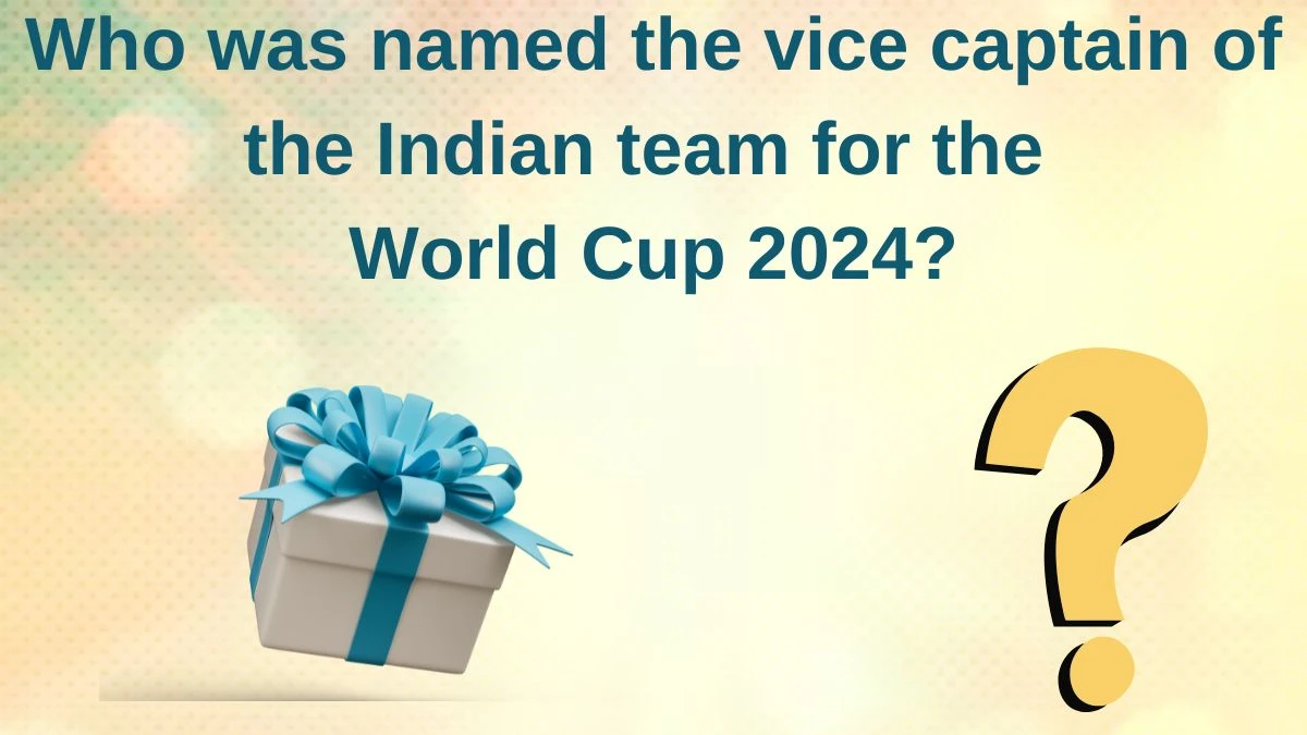 Who was named the vice captain of the Indian team for the T20 World Cup 2024? Amazon Quiz Answer Today June 07, 2024