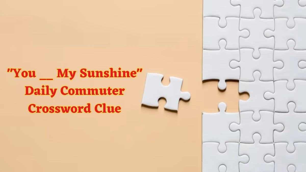 You __ My Sunshine Daily Commuter Crossword Clue Puzzle Answer from June 12 2024