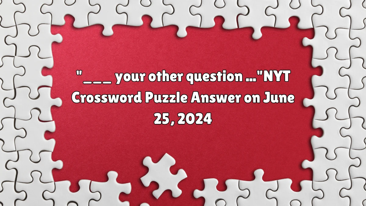 your other question NYT Crossword Clue Puzzle Answer from June 25