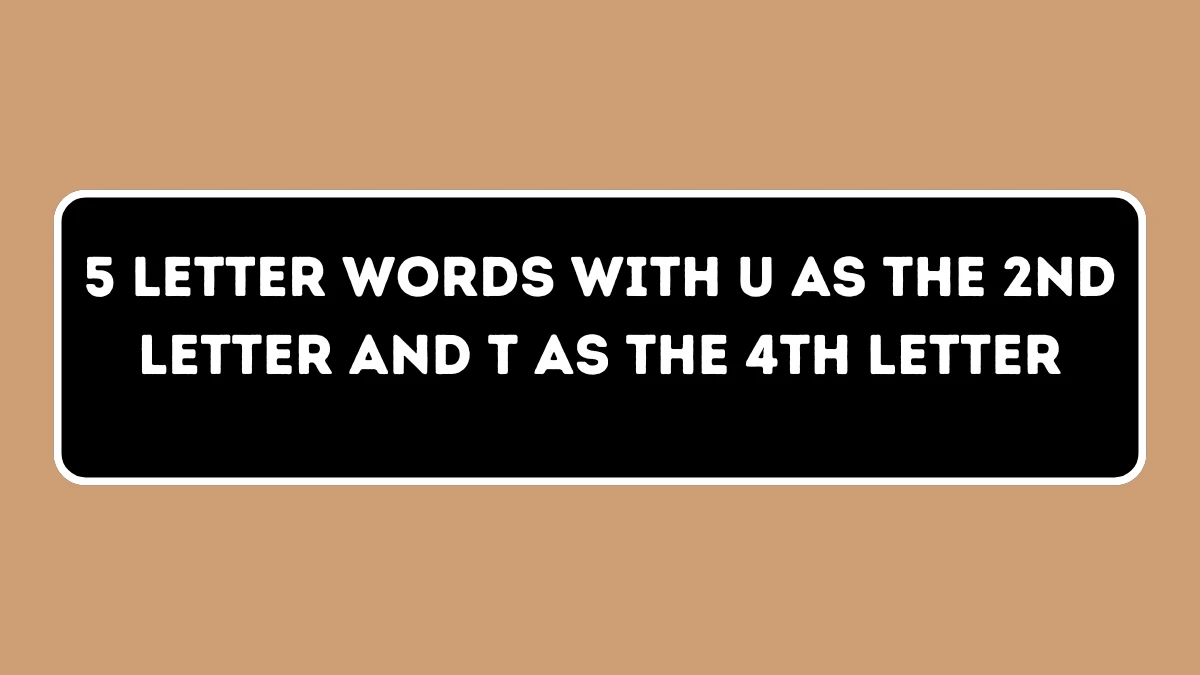 5 Letter Words with U as the 2nd Letter and T as the 4th Letter All Words List