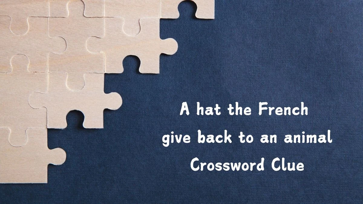 A hat the French give back to an animal Crossword Clue Puzzle Answer from July 12, 2024