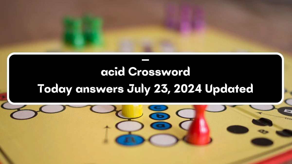 LA Times ___ acid Crossword Clue Puzzle Answer from July 23, 2024