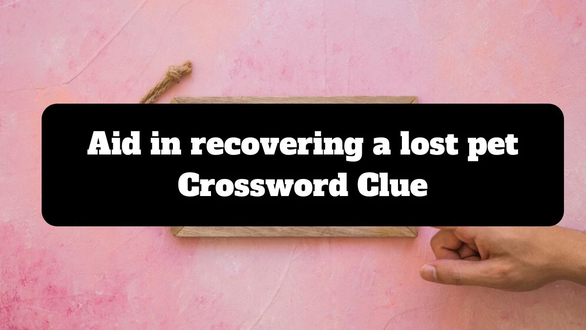 NYT Aid in recovering a lost pet Crossword Clue Puzzle Answer from July 14, 2024