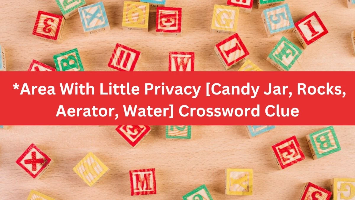 LA Times *Area With Little Privacy [Candy Jar, Rocks, Aerator, Water] Crossword Clue Crossword Puzzle Answer from July 24, 2024