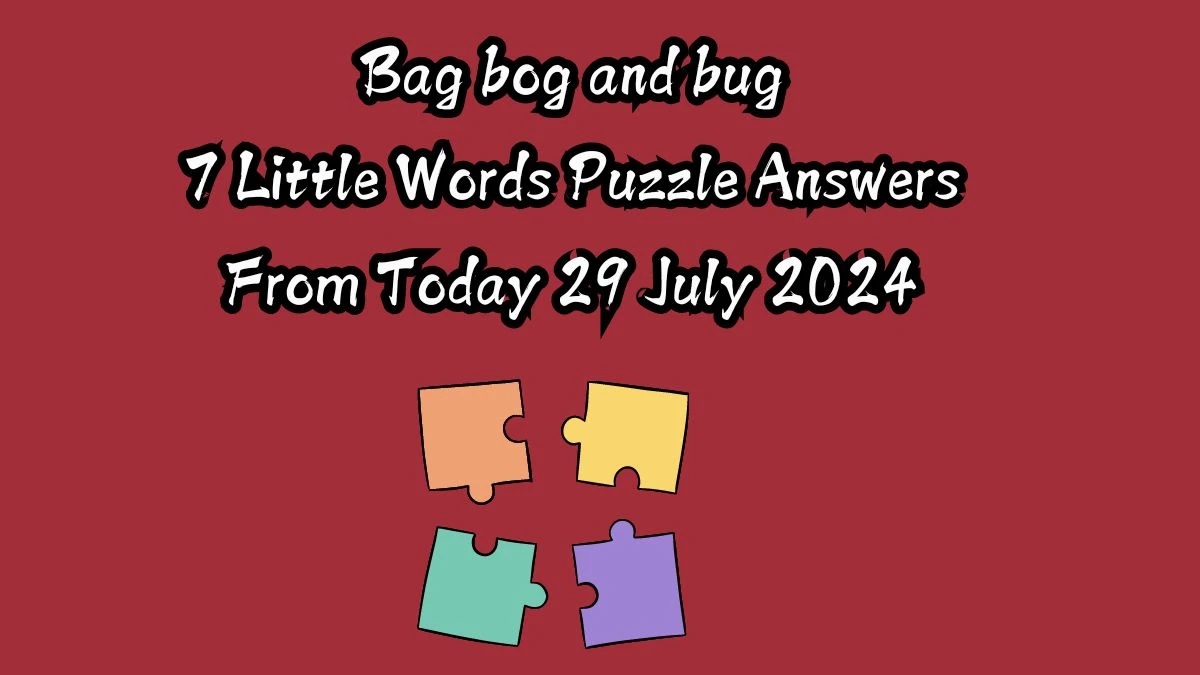 Bag bog and bug 7 Little Words Puzzle Answer from July 29, 2024