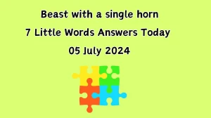 Beast with a single horn 7 Little Words Puzzle Answer from July 05, 2024