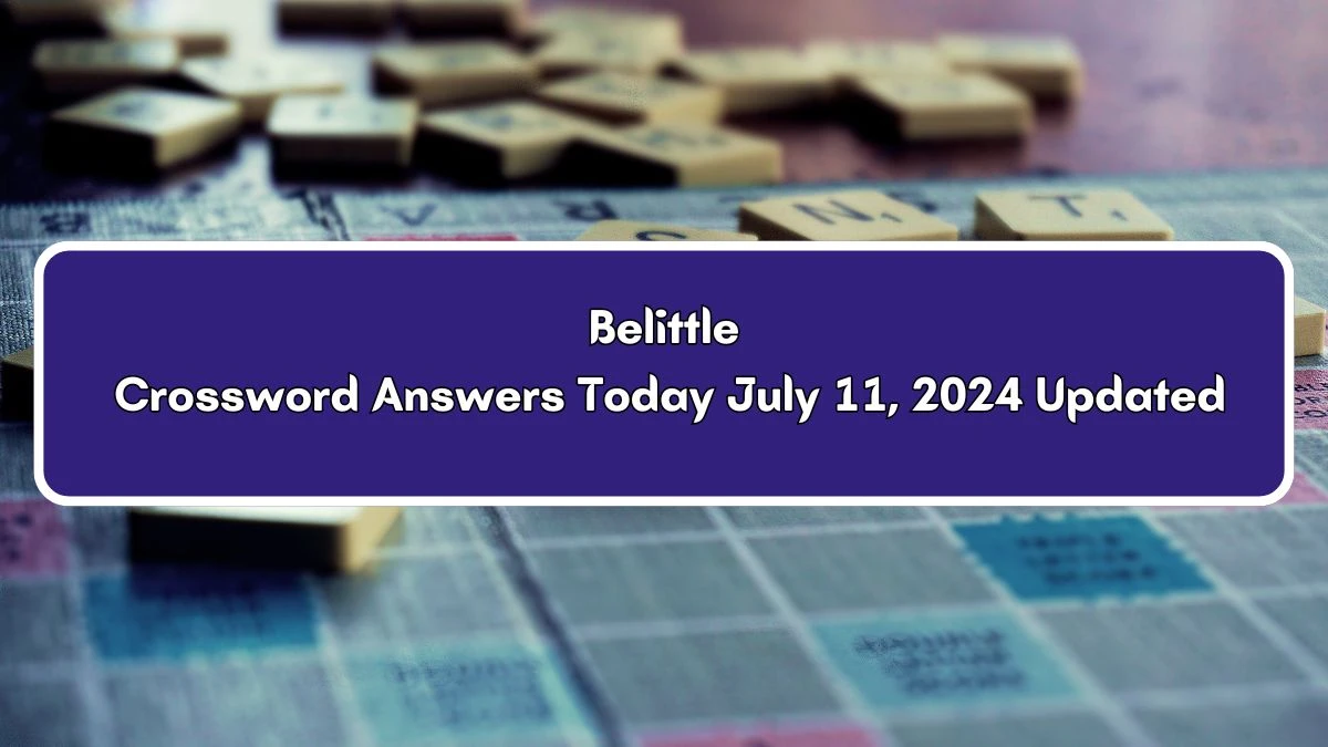 Belittle Crossword Clue Puzzle Answer from July 11, 2024