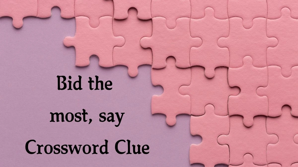 Bid the most, say Crossword Clue Puzzle Answer from July 30, 2024