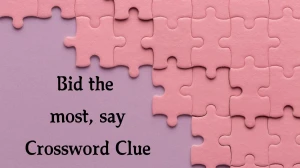 Bid the most, say Crossword Clue Puzzle Answer from July 30, 2024