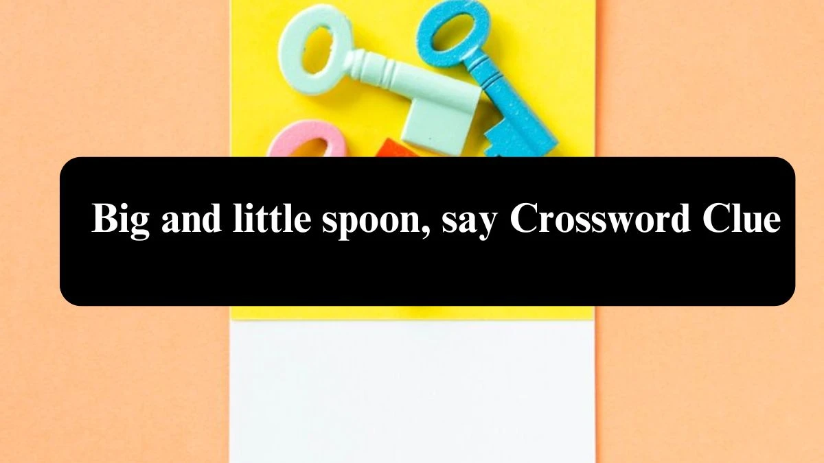 LA Times Big and little spoon, say Crossword Clue Puzzle Answer from July 27, 2024