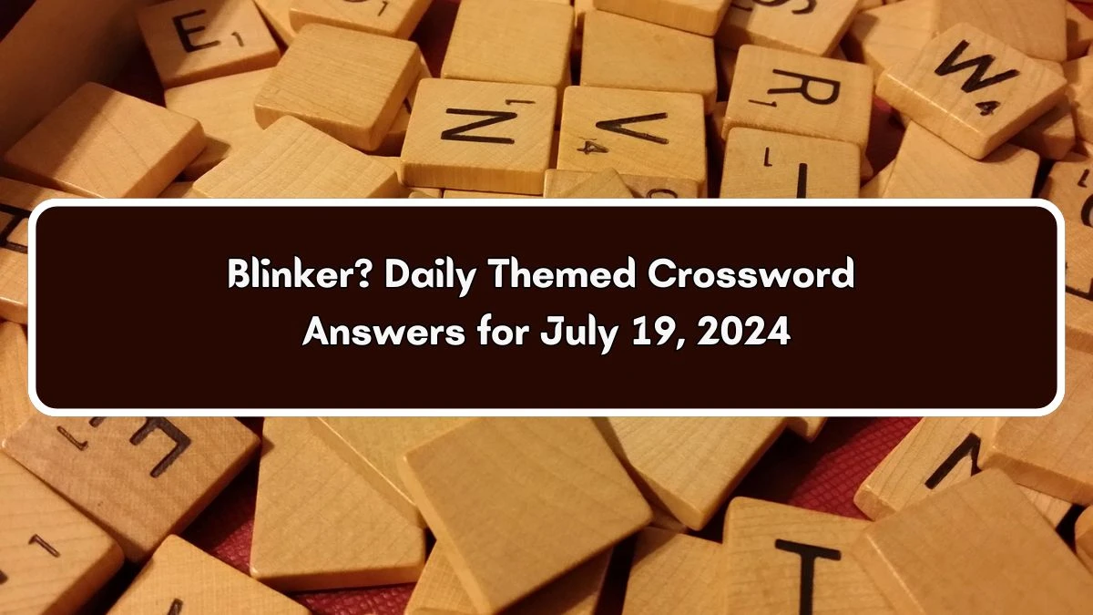 Blinker? Daily Themed Crossword Clue Puzzle Answer from July 19, 2024