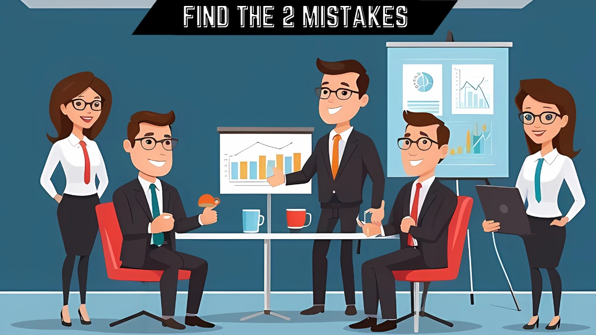 Brain Teaser IQ Test: Only High IQ Genius Can Spot the 2 Mistakes in this Office Image in 10 Secs