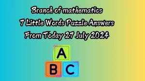 Branch of mathematics 7 Little Words Puzzle Answer from July 27, 2024