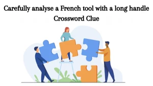 Carefully analyse a French tool with a long handle Crossword Clue Puzzle Answer from July 23, 2024