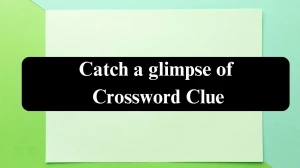 Daily Themed Catch a glimpse of Crossword Clue Puzzle Answer from July 22, 2024