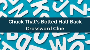 Chuck That's Bolted Half Back Crossword Clue Puzzle Answer from July 05, 2024