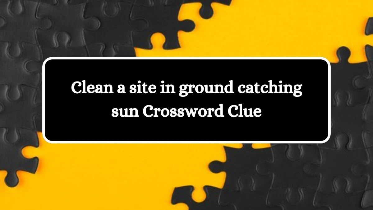 Clean a site in ground catching sun Crossword Clue Puzzle Answer from July 24, 2024