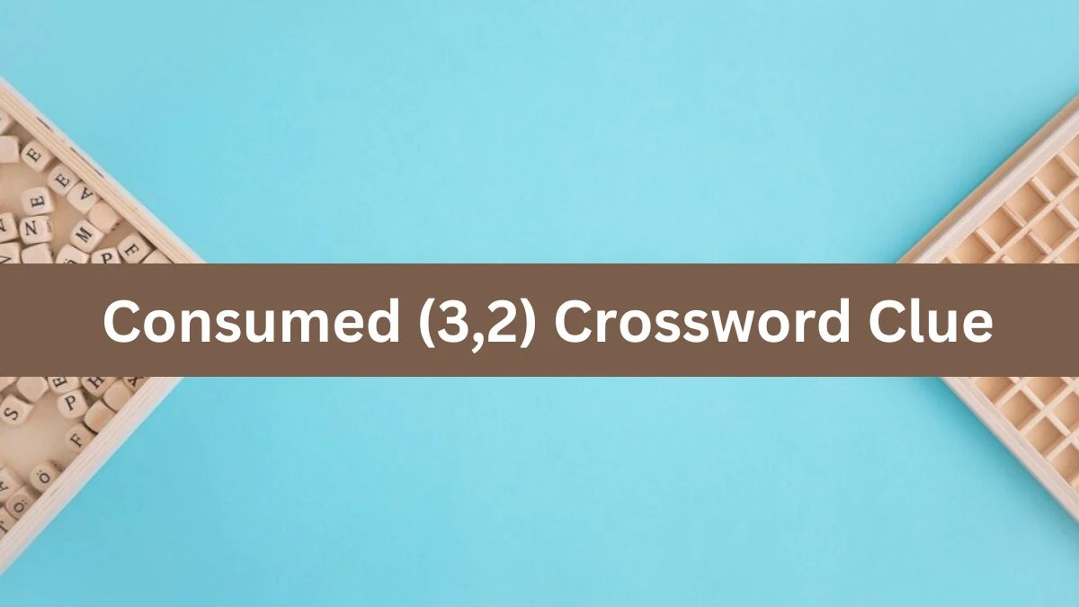 Consumed (3,2) Crossword Clue Puzzle Answer from July 29, 2024