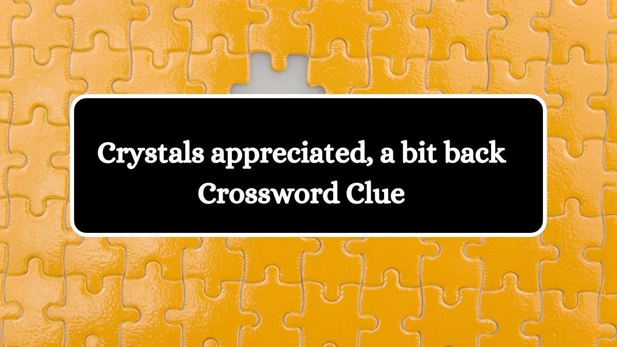 Crystals appreciated, a bit back Crossword Clue Puzzle Answer from July 15, 2024