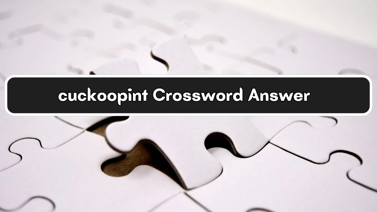 cuckoopint Crossword Clue Puzzle Answer from July 04, 2024