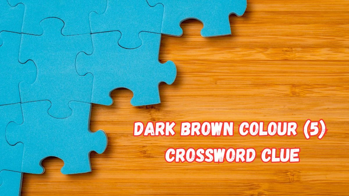 Dark brown colour (5) Crossword Clue Puzzle Answer from July 31, 2024