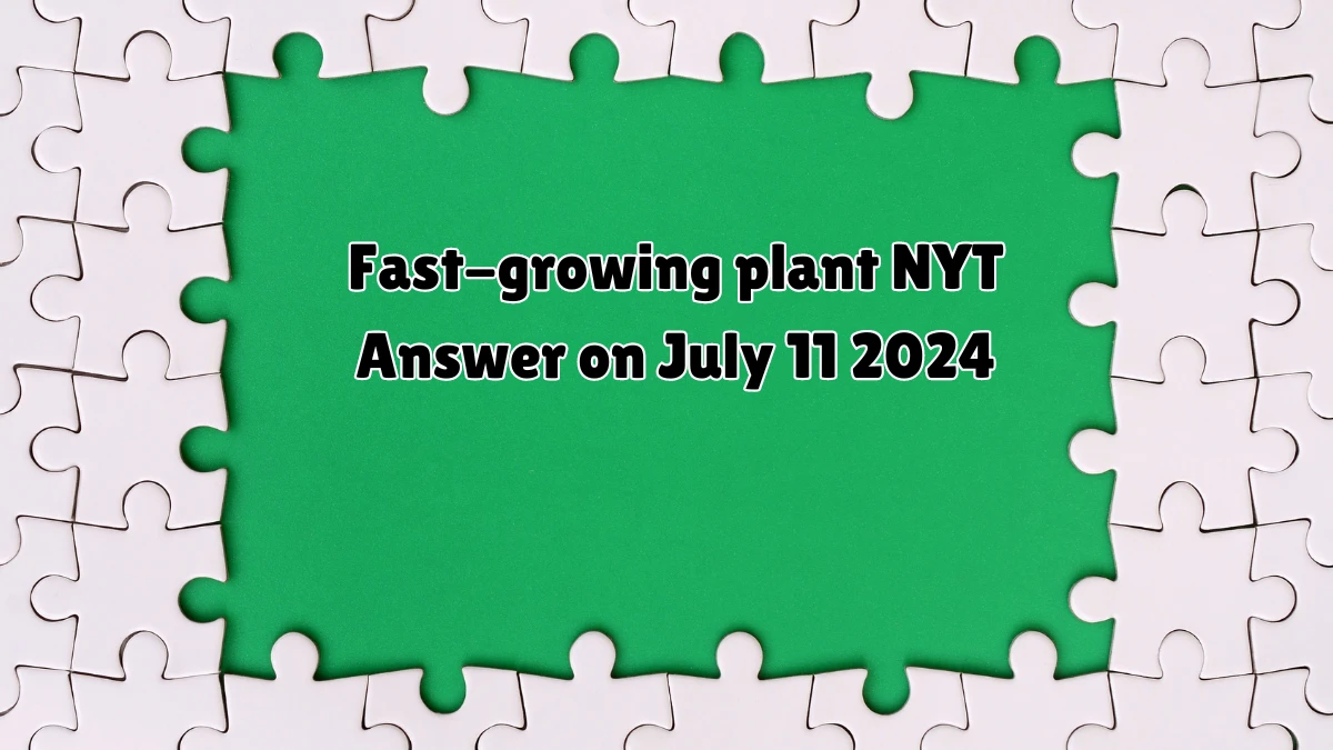 Fast-growing plant NYT Crossword Clue Puzzle Answer from July 11, 2024