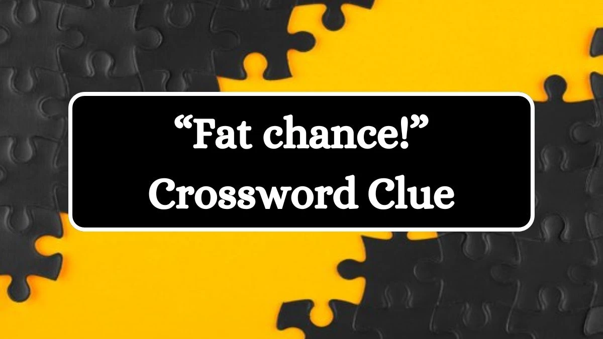 “Fat chance!” NYT Crossword Clue Answer on July 13, 2024