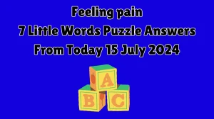 Feeling pain 7 Little Words Puzzle Answer from July 15, 2024