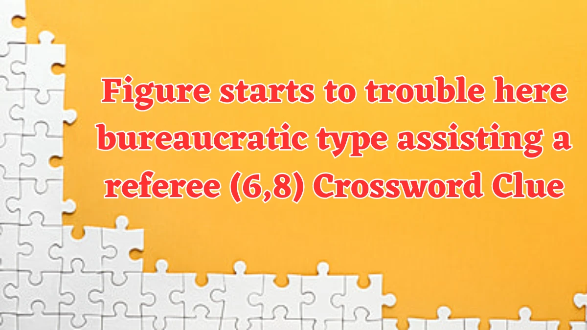 Figure starts to trouble here bureaucratic type assisting a referee (6,8) Crossword Clue Puzzle Answer from July 30, 2024