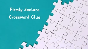 Firmly declare Daily Commuter Crossword Clue Answers on July 20, 2024