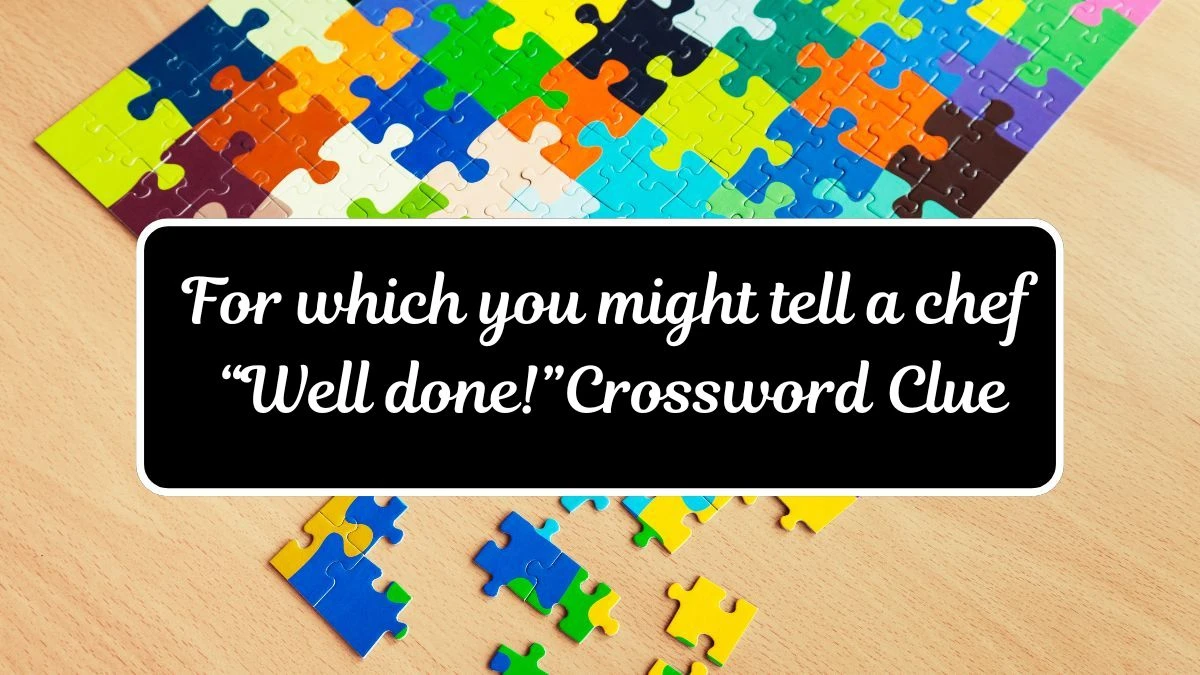 For which you might tell a chef “Well done!” NYT Crossword Clue Answer on July 17, 2024