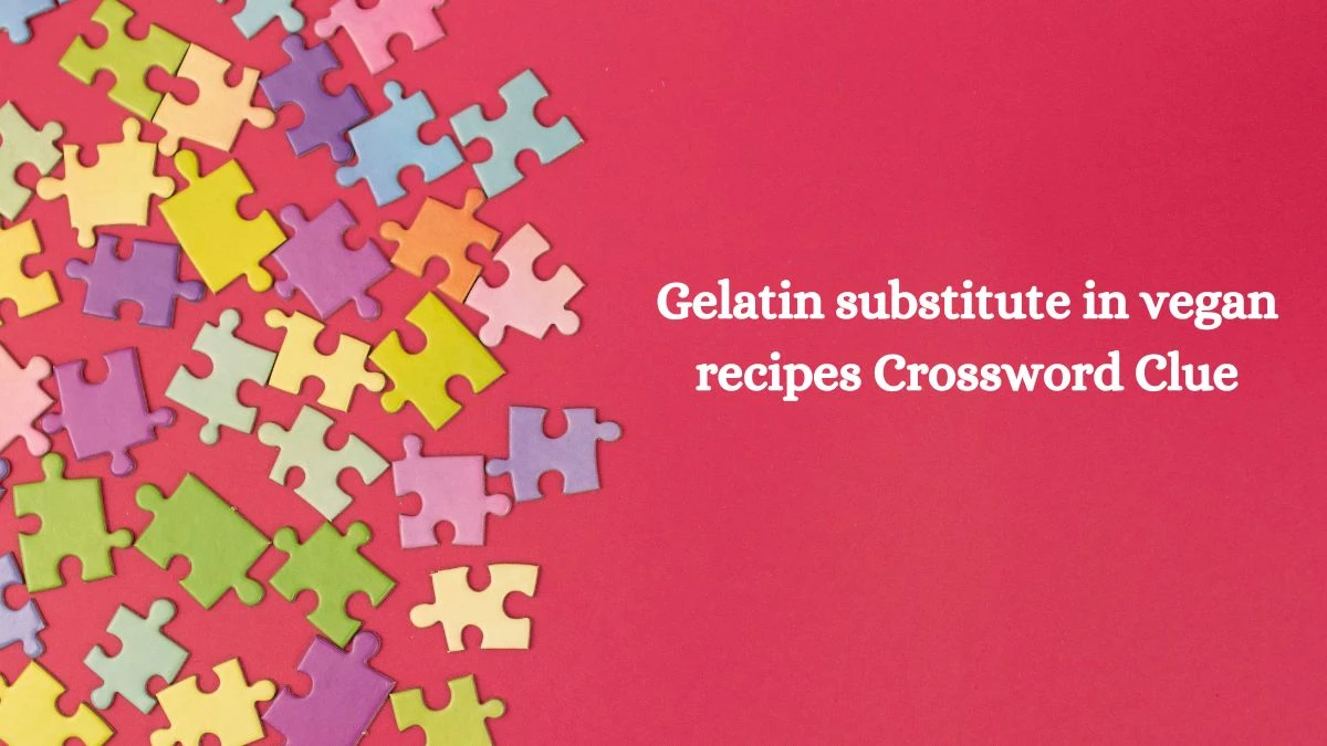 Gelatin substitute in vegan recipes NYT Crossword Clue Answer on July 25, 2024