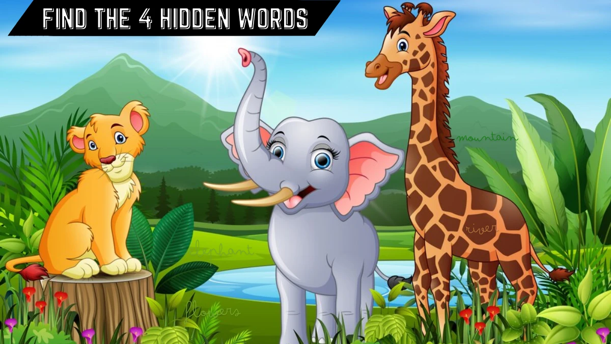 Genius IQ Test: Only People have top-notch observation skills can Spot the 4 Hidden Words in this animals Image in 9 Secs