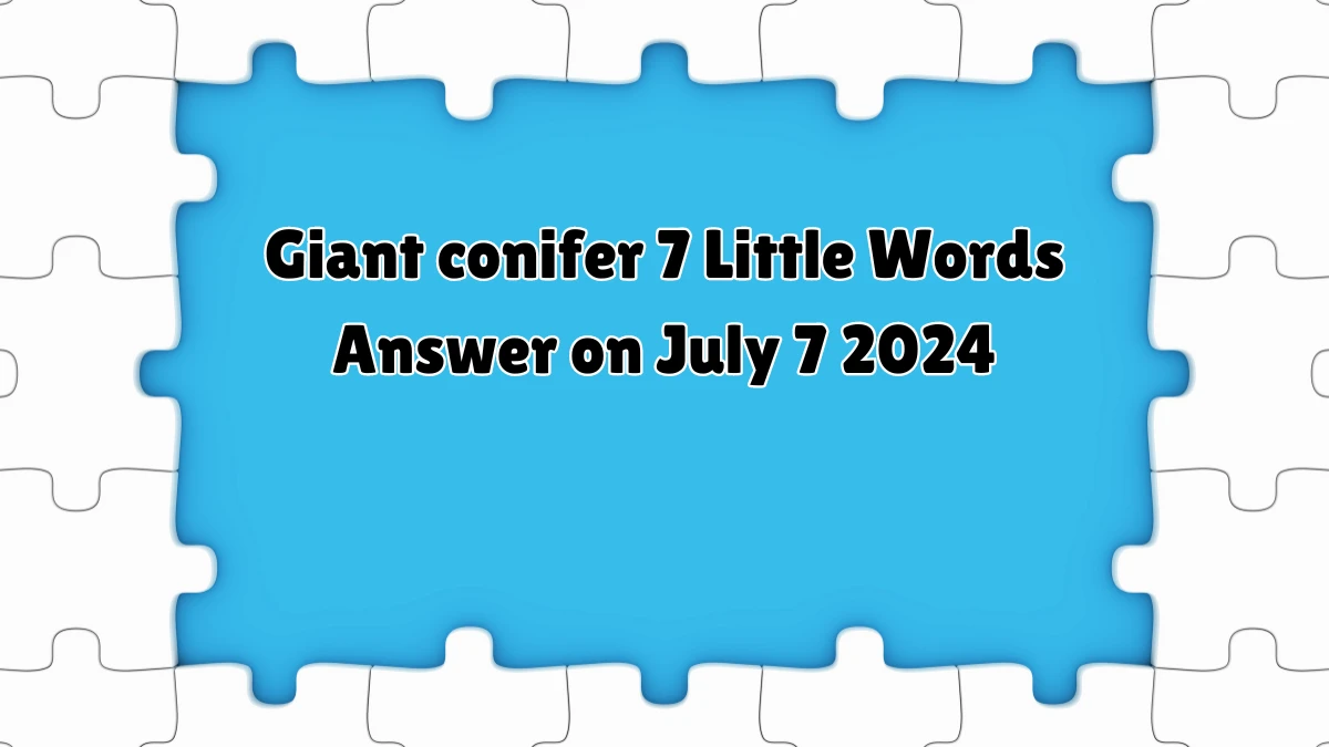 Giant conifer 7 Little Words Puzzle Answer from July 07, 2024