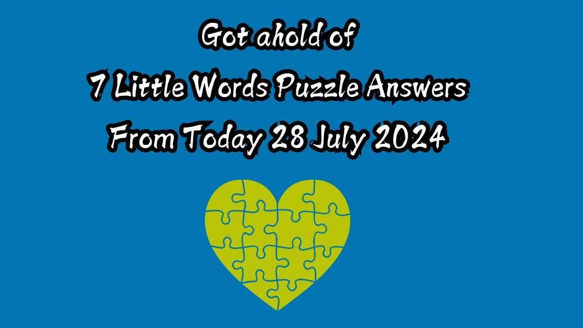 Got ahold of 7 Little Words Puzzle Answer from July 28, 2024