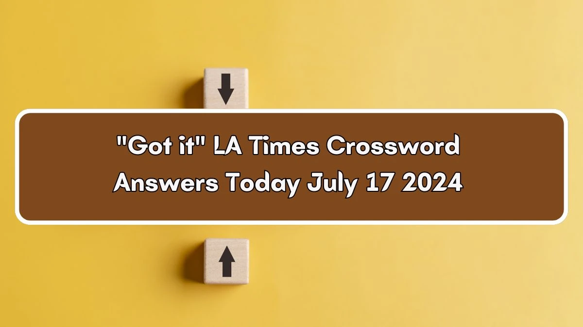 LA Times Got it Crossword Puzzle Answer from July 17, 2024