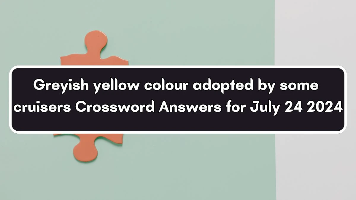 Greyish yellow colour adopted by some cruisers Crossword Clue Puzzle Answer from July 24, 2024