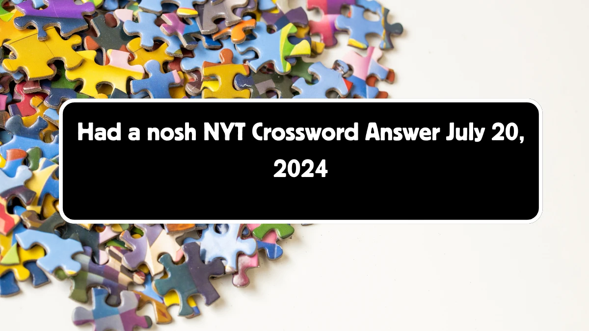 Had a nosh Crossword Clue NYT Puzzle Answer from July 20, 2024